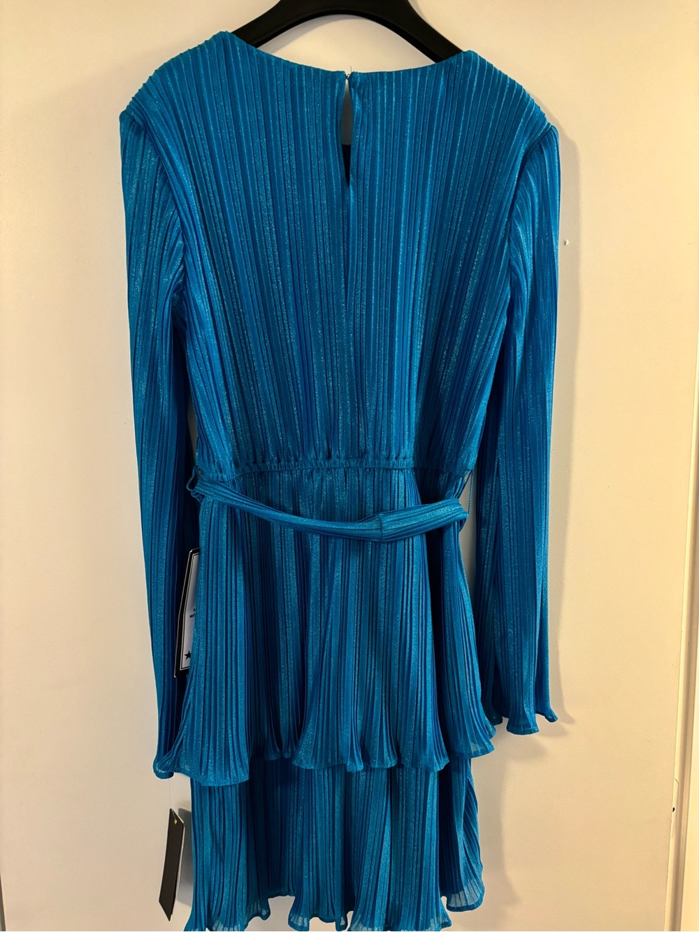Blue Tiered Ruffle Dress - Picture 2 of 6